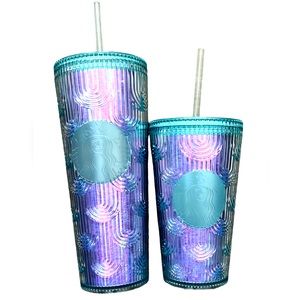 Starbucks Limited Edition Mermaid Scales Bundle Set Venti 24 oz and Grande 16 oz